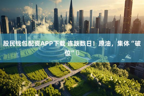 股民钱包配资APP下载 连跌数日！原油，集体“破位”​