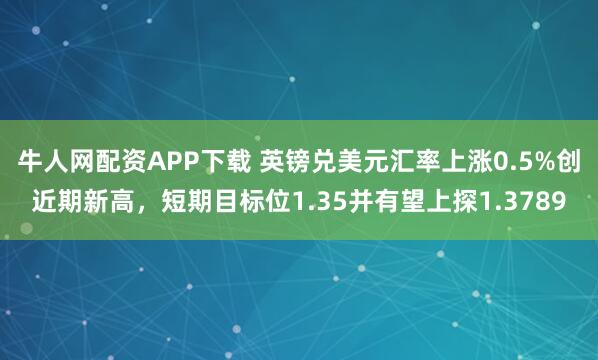 牛人网配资APP下载 英镑兑美元汇率上涨0.5%创近期新高，短期目标位1.35并有望上探1.3789